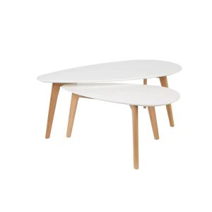 BOITE A DESIGN Tables basses DROP - set de 2 Blanc