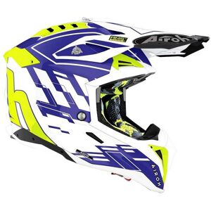 Airoh Aviator 3 Rampage Motocross Helmet BlancBleu S