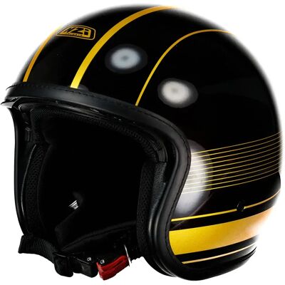 Nzi Casque Jet Rolling 4 Sun Bijou Glossy Black / Gold M - Publicité Nzi Casque Jet Rolling 4 Sun Bijou Glossy Black / Gold M - Publicité