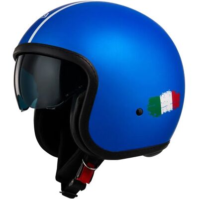 Nzi Casque Jet Rolling 4 Sun Flusso Matt Blue 2XL - Publicité Nzi Casque Jet Rolling 4 Sun Flusso Matt Blue 2XL - Publicité