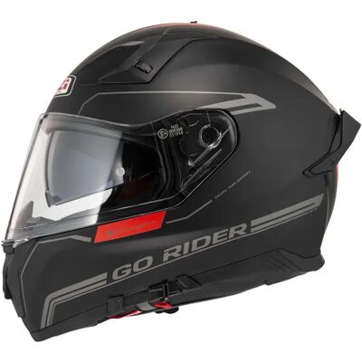 Nzi Casque Intégral Go Rider Stream Solid Nouveau Black / Red Matt 3XL - Publicité Nzi Casque Intégral Go Rider Stream Solid Nouveau Black / Red Matt 3XL - Publicité