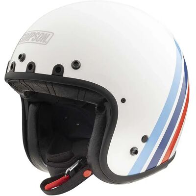 Simpson Casque Jet Chopper Werke Ece22.06 Blue / Red XL - Publicité Simpson Casque Jet Chopper Werke Ece22.06 Blue / Red XL - Publicité
