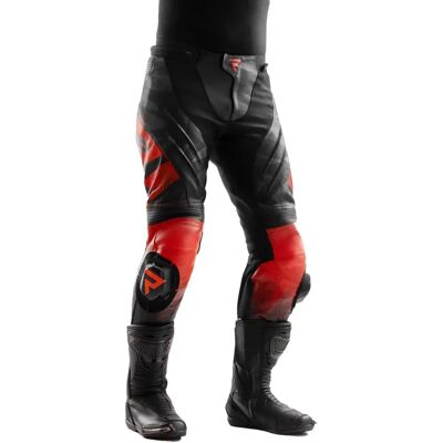 Rebelhorn Pantalon En Cuir Inferno Black / Fluor Red 60 - Publicité Rebelhorn Pantalon En Cuir Inferno Black / Fluor Red 60 - Publicité