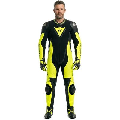 Dainese Combinaison En Cuir Demon Sprint Perf Black / Yellow Fluor 54 - Publicité Dainese Combinaison En Cuir Demon Sprint Perf Black / Yellow Fluor 54 - Publicité