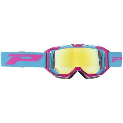 Progrip Lunettes Off-road 3303 Vista Light Blue / Pink Mirror Yellow - Publicité Progrip Lunettes Off-road 3303 Vista Light Blue / Pink Mirror Yellow - Publicité