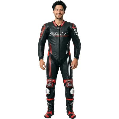Rst Combinaison En Cuir Race Dept V4.2 D3o Airbag Red L - Publicité Rst Combinaison En Cuir Race Dept V4.2 D3o Airbag Red L - Publicité