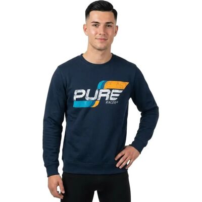 Pure Racer Sweat-shirt Flag Logo Basic Navy 3XL - Publicité Pure Racer Sweat-shirt Flag Logo Basic Navy 3XL - Publicité