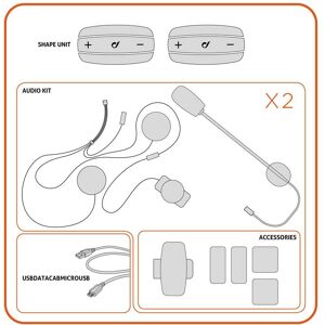 Cellular Line Interphone Cellularline Shape Double Kit Intercom Noir