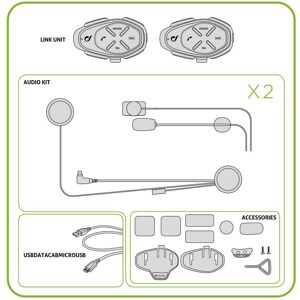 Cellular Line Interphone Cellularline Link Double Kit Intercom Noir