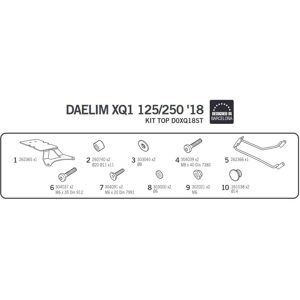 Shad Top Master Rear Fitting Daelim Xq1 125250 Noir