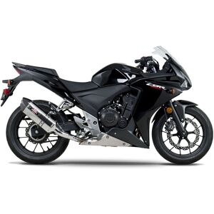 Yoshimura Usa R77 Cb 500 F/r/x/f/cbr 500 R 13-15 Not Homologated Stainless Steel&carbon Trapezoidal Cone Muffler Argente