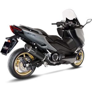 Leovince Lv One Evo Black Edition Yamaha T-max 530 Abs/dx/sx 17-19/t-max 560/tech Max 20-22 Ref:14342efb Not Homologated Stainless Steel&carbon Full Line System Argente