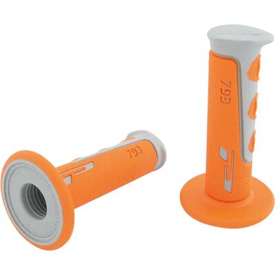 Poignées de guidon Progrip 793 - Croix, Gris/Orange, 7/8 Pouce, Fermées - Publicité Poignées de guidon Progrip 793 - Croix, Gris/Orange, 7/8 Pouce, Fermées - Publicité