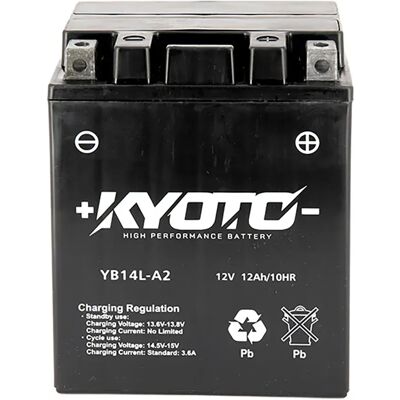 Kyoto Batterie Agm Gb14l-a2 Black One Size - Publicité Kyoto Batterie Agm Gb14l-a2 Black One Size - Publicité