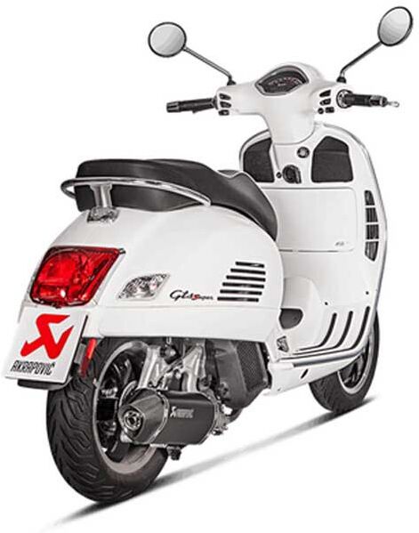 Akrapovic Vespa Gts 125 Iget 21-22 Ref:s-ve125so2-hzbl Stainless Steel&carbon Slip On Muffler Noir