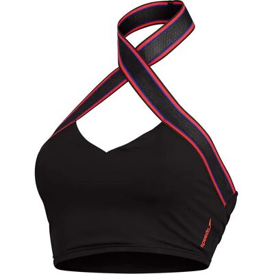 Speedo Haut De Bikini Solid Halter Crop Top - Publicité Speedo Haut De Bikini Solid Halter Crop Top - Publicité