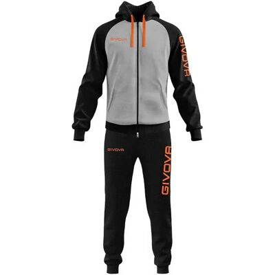 Givova Survêtement Super King Melange Light Grey / Fluo Orange XL Homme - Publicité Givova Survêtement Super King Melange Light Grey / Fluo Orange XL Homme - Publicité