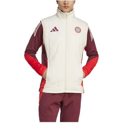 Adidas Gilet Fc Bayern Munich 24/25 Winterized Linen S17 / Shadow Red M Homme - Publicité Adidas Gilet Fc Bayern Munich 24/25 Winterized Linen S17 / Shadow Red M Homme - Publicité