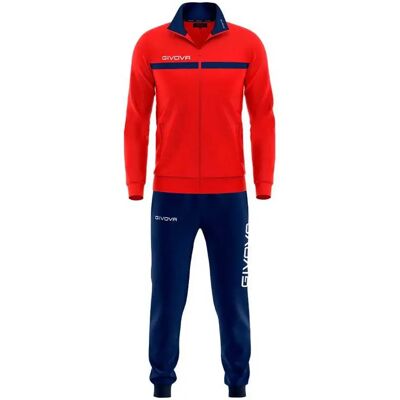 Givova TT012-1204 Rouge Ensemble de Survêtement à Zip Complet - Tracksuit - Publicité Givova TT012-1204 Rouge Ensemble de Survêtement à Zip Complet - Tracksuit - Publicité