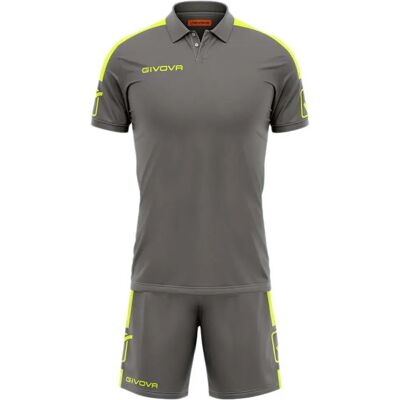 Givova Ensemble à Manches Courtes Play Dark Gray / Fluorescent Yellow 2XL Homme - Publicité Givova Ensemble à Manches Courtes Play Dark Gray / Fluorescent Yellow 2XL Homme - Publicité