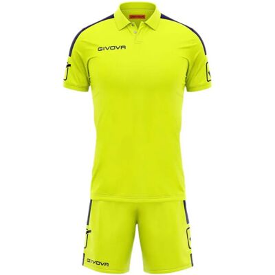 Givova Ensemble à Manches Courtes Play Fluorescent Yellow / Blue 2XL Homme - Publicité Givova Ensemble à Manches Courtes Play Fluorescent Yellow / Blue 2XL Homme - Publicité