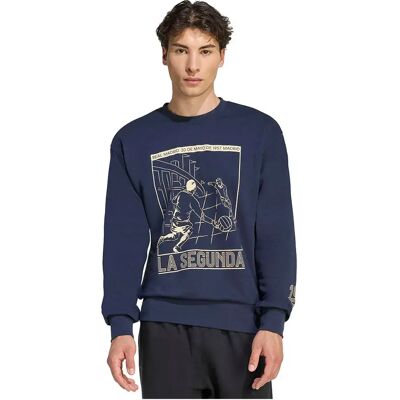 Adidas Sweat-shirt Real Madrid Heritage Crew Legend Ink L Homme - Publicité Adidas Sweat-shirt Real Madrid Heritage Crew Legend Ink L Homme - Publicité
