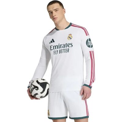 Adidas T-shirt à Manches Longues Domicile Real Madrid 26/27 Authentic Jersey White M Homme - Publicité Adidas T-shirt à Manches Longues Domicile Real Madrid 26/27 Authentic Jersey White M Homme - Publicité