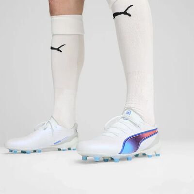 Chaussures de football Puma King Ultimate Launch FG/AG - Blanc/Bleu/Gris - 42 - Publicité Chaussures de football Puma King Ultimate Launch FG/AG - Blanc/Bleu/Gris - 42 - Publicité
