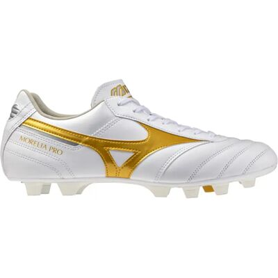 Mizuno Chaussures De Football Morelia Ii Pro Fg White / Football Gold / Galaxy Silver EU 43 Homme - Publicité Mizuno Chaussures De Football Morelia Ii Pro Fg White / Football Gold / Galaxy Silver EU 43 Homme - Publicité