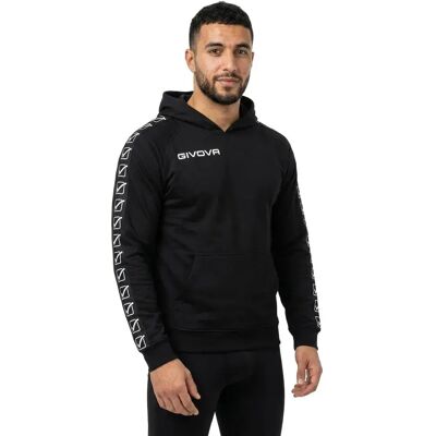 Givova Sweat à Capuche Terry Band Black 4XL Homme - Publicité Givova Sweat à Capuche Terry Band Black 4XL Homme - Publicité