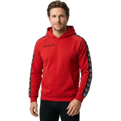 Givova Sweat à Capuche Terry Band Red 4XL Homme - Publicité Givova Sweat à Capuche Terry Band Red 4XL Homme - Publicité