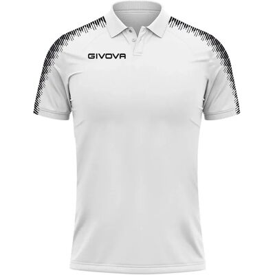 Givova Polo à Manches Courtes Club White / Black S - Publicité Givova Polo à Manches Courtes Club White / Black S - Publicité