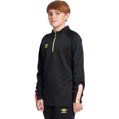Umbro Sweat à Demi-zip Axis Black / Safety Yellow / Knockout Pink 14 Années Garçon,Fille - Publicité Umbro Sweat à Demi-zip Axis Black / Safety Yellow / Knockout Pink 14 Années Garçon,Fille - Publicité