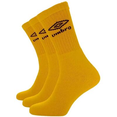 Umbro Chaussettes Sport 3 Paires Yellow EU 43-48 - Publicité Umbro Chaussettes Sport 3 Paires Yellow EU 43-48 - Publicité