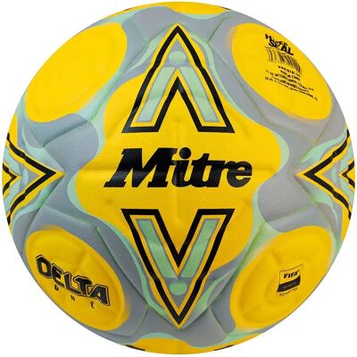 Mitre Ballon De Football Delta One Yellow / Black / Grey 4 unisex - Publicité Mitre Ballon De Football Delta One Yellow / Black / Grey 4 unisex - Publicité