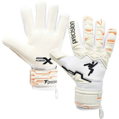 Precision Gants De Gardien De But Fusion X Pro Negative Contact Duo White / Fluo Orange / Black 8.5 unisex - Publicité Precision Gants De Gardien De But Fusion X Pro Negative Contact Duo White / Fluo Orange / Black 8.5 unisex - Publicité