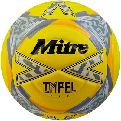 Mitre Ballon De Football Impel Evo Fluo Yellow / Black / Circular Grey 4 unisex - Publicité Mitre Ballon De Football Impel Evo Fluo Yellow / Black / Circular Grey 4 unisex - Publicité