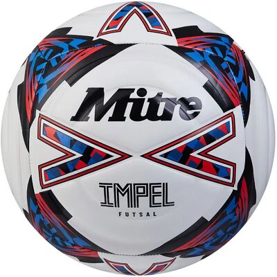 Mitre Ballon De Futsal Impel Futsal White / Black / Bib Red 3 - Publicité Mitre Ballon De Futsal Impel Futsal White / Black / Bib Red 3 - Publicité