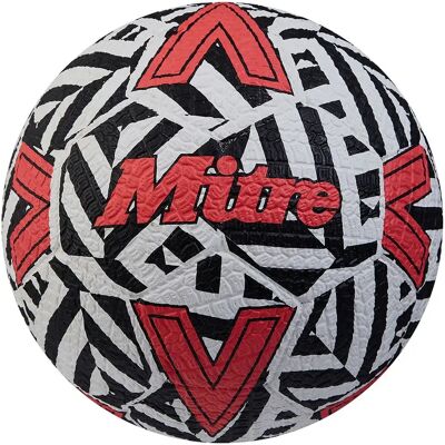 Mitre Ballon De Football Street Soccer White / Black / Bib Red 5 - Publicité Mitre Ballon De Football Street Soccer White / Black / Bib Red 5 - Publicité