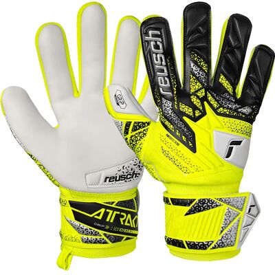 Reusch Gants De Gardien De But Junior Attrakt Grip Safety Yellow / Silver 8 - Publicité Reusch Gants De Gardien De But Junior Attrakt Grip Safety Yellow / Silver 8 - Publicité