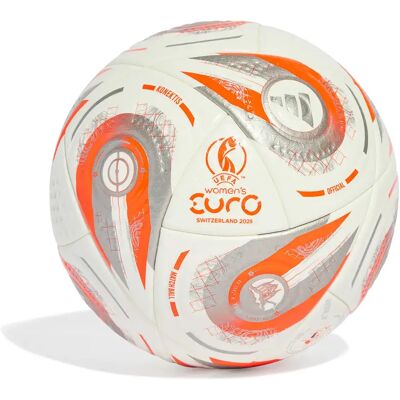 Adidas Ballon De Football Uefa Women´s Euro25™ Final Pro White / Silver Met / Lucid Lemon 5 unisex - Publicité Adidas Ballon De Football Uefa Women´s Euro25™ Final Pro White / Silver Met / Lucid Lemon 5 unisex - Publicité