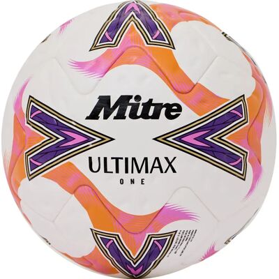 Mitre Ballon De Football Ultimax One 26 White / Orange / Purple 4 unisex - Publicité Mitre Ballon De Football Ultimax One 26 White / Orange / Purple 4 unisex - Publicité