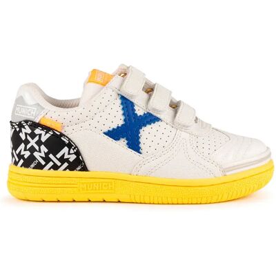 Munich Chaussures De Futsal G-3 Velcro 463 White EU 26 - Publicité Munich Chaussures De Futsal G-3 Velcro 463 White EU 26 - Publicité