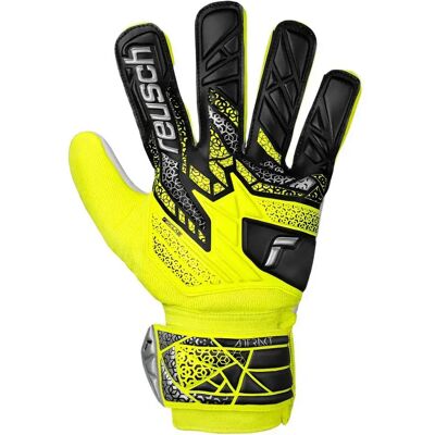 Reusch Gants De Gardien De But Junior Attrakt Starter Solid Safety Yellow / Silver 8 - Publicité Reusch Gants De Gardien De But Junior Attrakt Starter Solid Safety Yellow / Silver 8 - Publicité