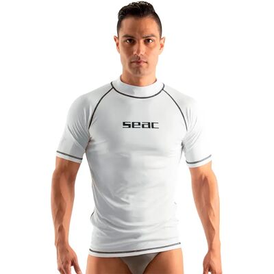Seacsub Rash Guard Manches Courtes T Sun White L Homme - Publicité Seacsub Rash Guard Manches Courtes T Sun White L Homme - Publicité