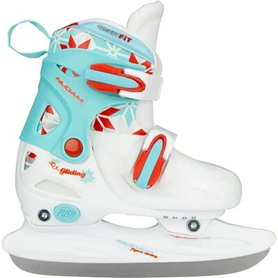 Nijdam Patins à Glace Ajustables à Bottine Rigide pour Filles - Patinage Artistique - Blanc - EU 30-33 - Publicité Nijdam Patins à Glace Ajustables à Bottine Rigide pour Filles - Patinage Artistique - Blanc - EU 30-33 - Publicité