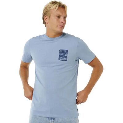 Rip Curl T-shirt à Manches Courtes Keep On Trucking Faded Denim L Homme - Publicité Rip Curl T-shirt à Manches Courtes Keep On Trucking Faded Denim L Homme - Publicité