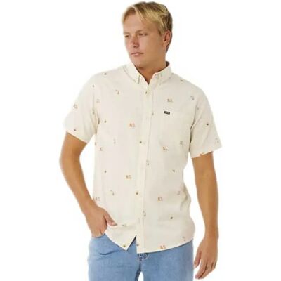 Rip Curl Chemise à Manches Courtes Skelly Breach Off White M Homme - Publicité Rip Curl Chemise à Manches Courtes Skelly Breach Off White M Homme - Publicité