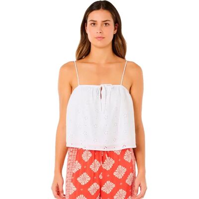 Rip Curl Blouse Sans Manches Oasis Broderie White XL Femme - Publicité Rip Curl Blouse Sans Manches Oasis Broderie White XL Femme - Publicité
