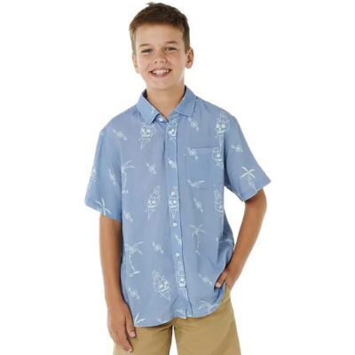 Rip Curl Chemise à Manches Courtes Eternal Shred Faded Denim 14 Années Garçon - Publicité Rip Curl Chemise à Manches Courtes Eternal Shred Faded Denim 14 Années Garçon - Publicité